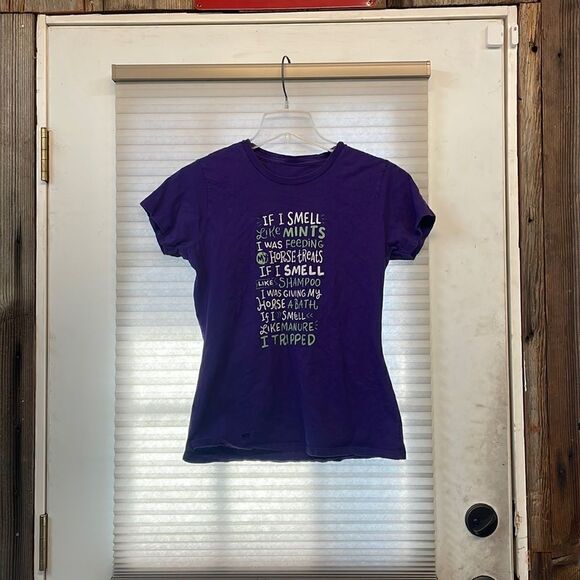 Other - GIRLS purple cute horse shirt